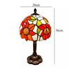 Lampada da tavolo a LED in stile Tiffany Luci decorative mediterranee retrò Paralume in vetro colorato E27Per comodino, camera da letto, luce, caffè