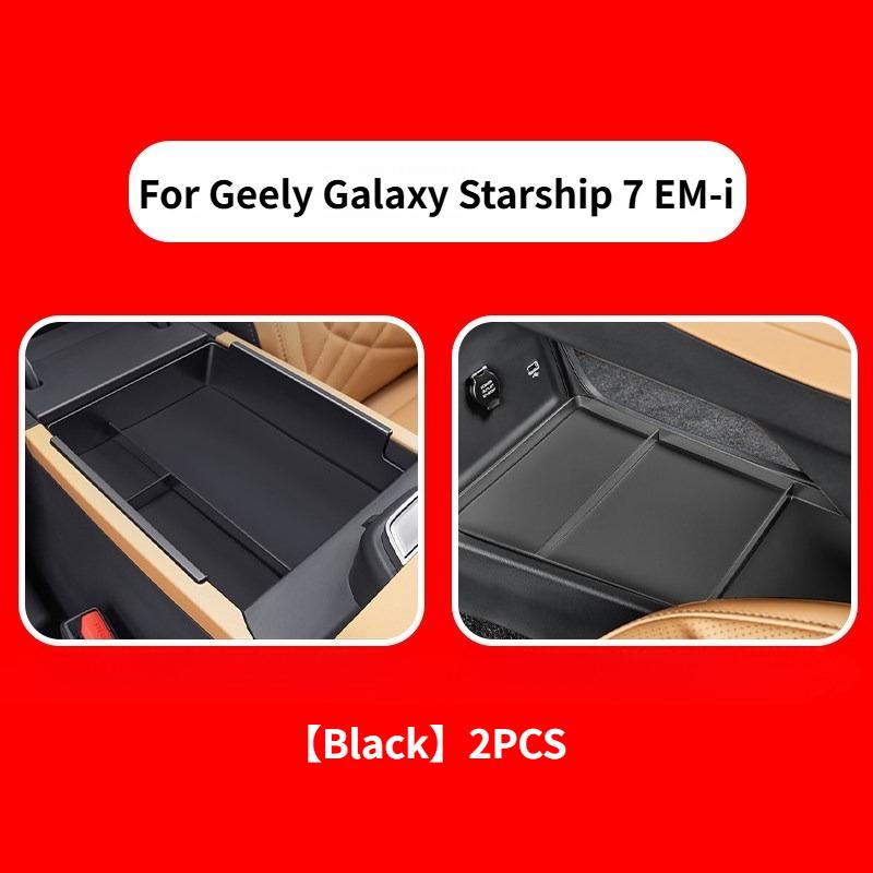 For Geely Galaxy Starship 7 EM-i Car Armrest Compartment Storage Box Central Control Lower Organizer Tray Interior Accessories