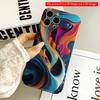2DFlat Vibrant Fluid Swirl Phone Case All Inclusive Film Hard iPhone Case, Compatible with iPhone 18 Pro Max 17 16 15 14 13 12 11