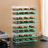 1/64 Car Model Display Shelf With Parking Space Toy Car Transparent Storage Box 8 Slot Showcase Finishing Cabinet