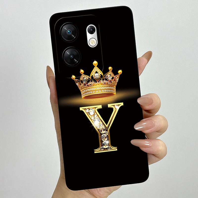 Case for infinix Zero 30 4G 5G Case X6731 Crown Letters Soft Silicone Shockproof Cover For Infinix Zero30 4g Cases X6731B Funda