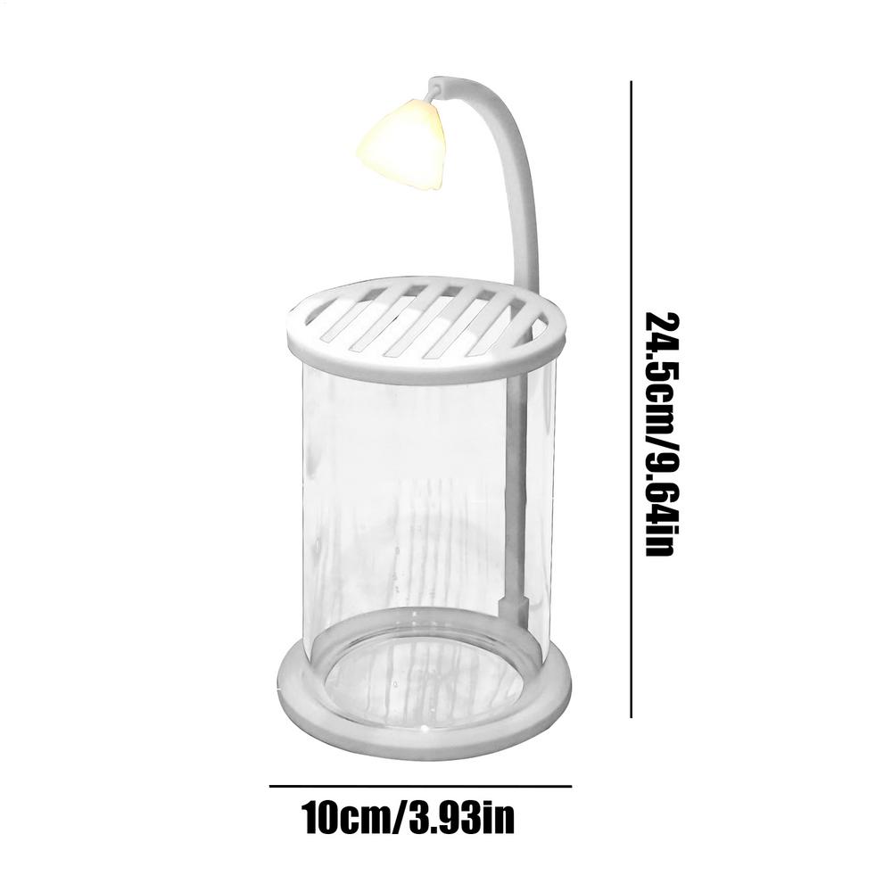 

Аквариум с подсветкой Стеклянный аквариум Украшение для аквариума Утолщенное украшение для спальни, письменного стола, кабинета, рабочего места, классной комнаты, гостиной белый