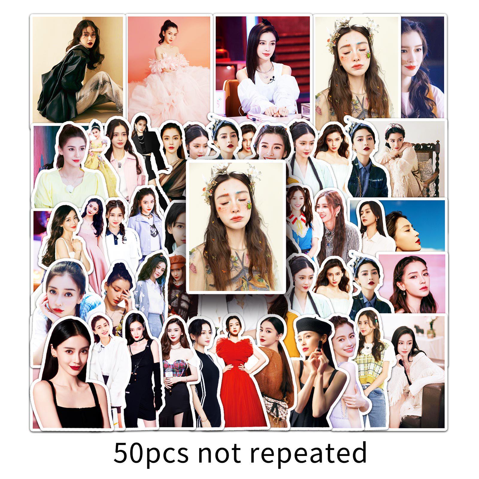 Angelababy Waterproof Stickers: 50 Exquisite Celebrity Designs for Notebooks, Journals & Luggage