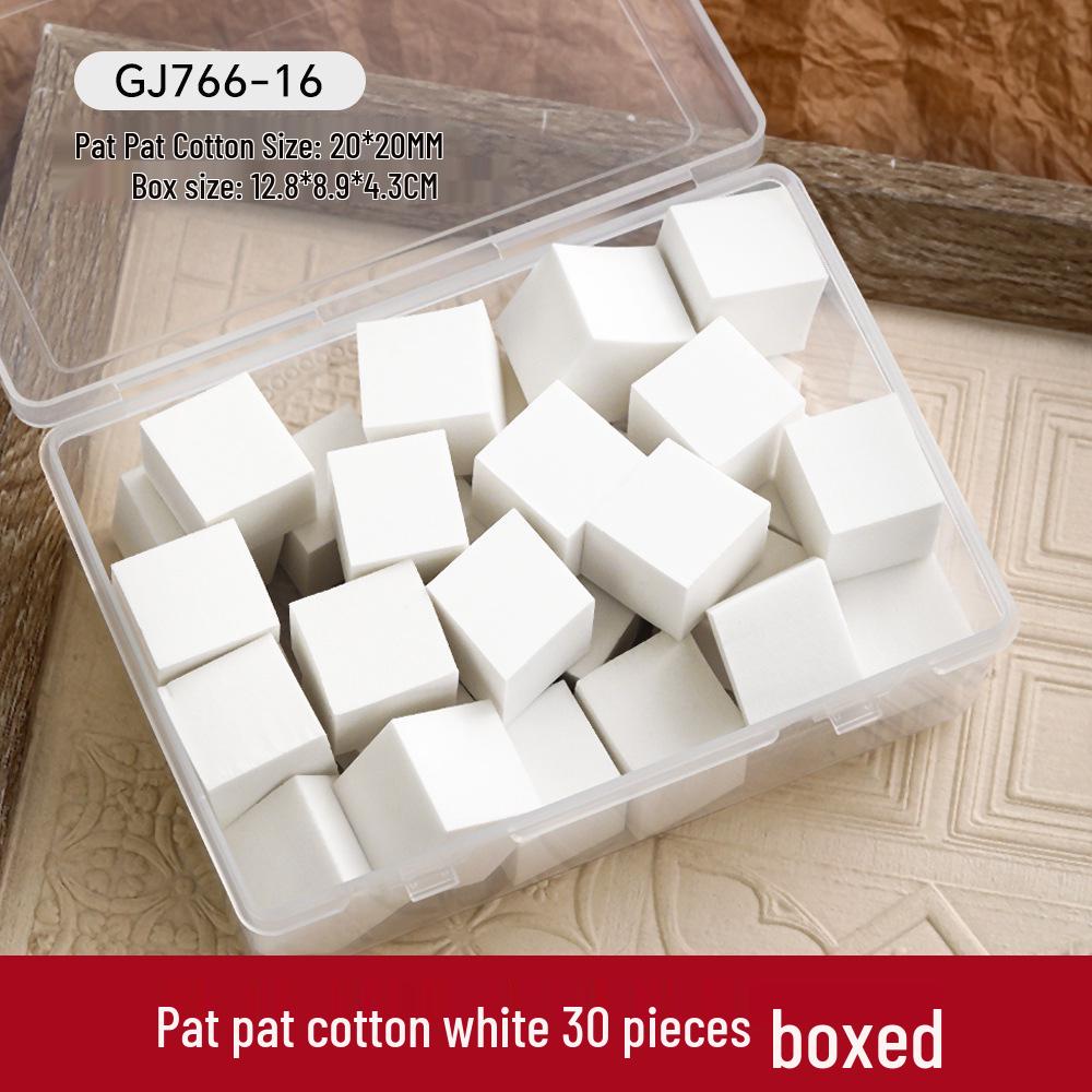 Nail Art Sponge: Professional Small Square Blending Tool for Gradient Blush and High-Density Cotton Application