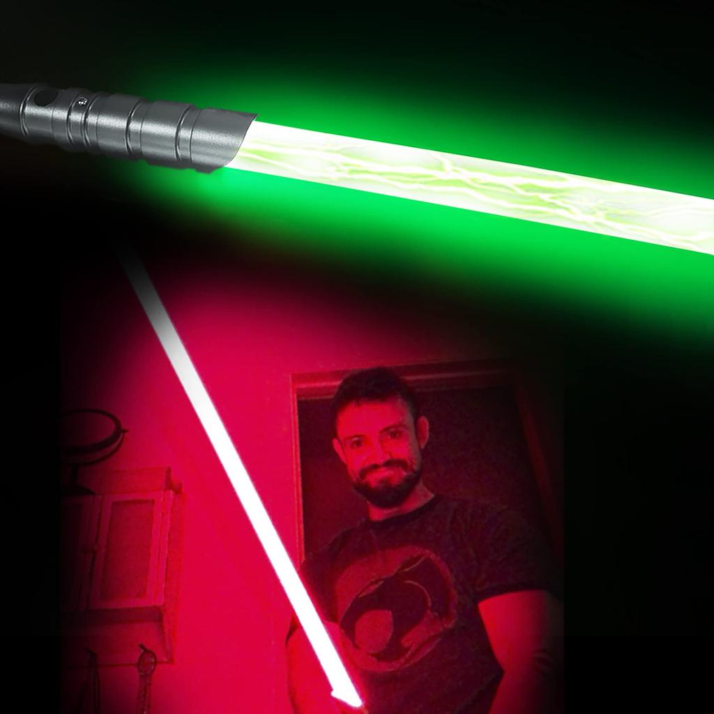 YDD Jedi Sith Aluminum Handle LED Lightsaber with 16 Color Battle Ready Switching, (Gray Handle)