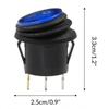 5Pcs/Set Waterproof Rocker Round Switch Toggle Red Blue LED Light Car Auto Boat Dash ON/OFF SPST Button Luminescence Accessories