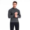 Men's Velvet Base Layer Semi-High Neck Fleece Long Sleeve Warm Top