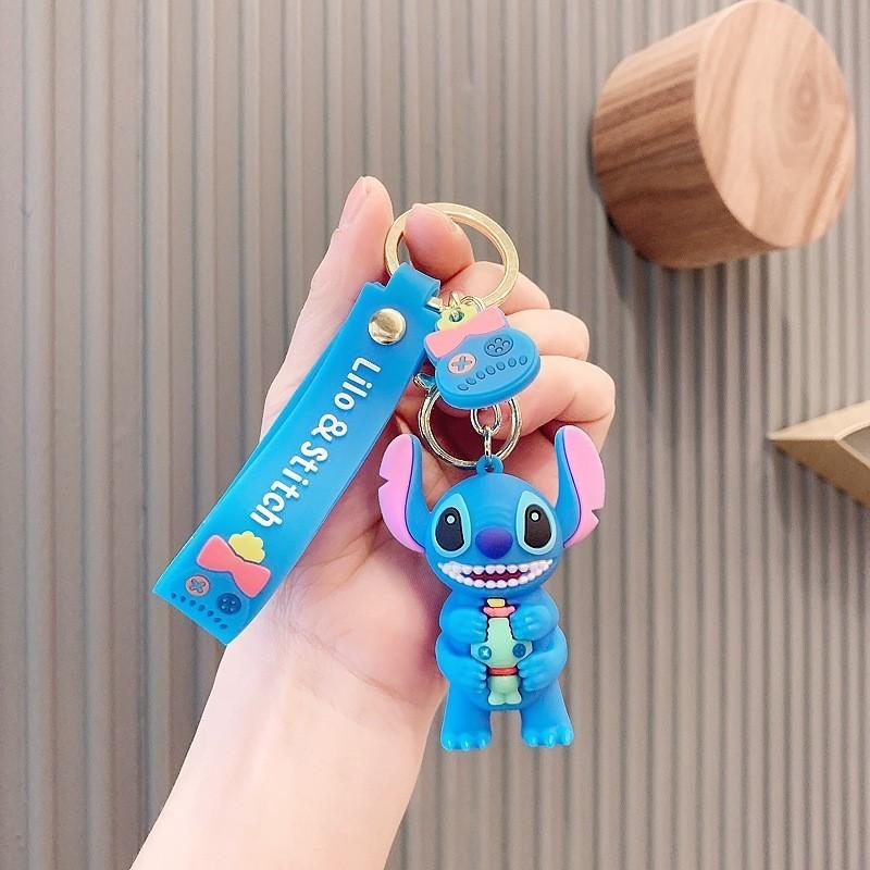 Cute Stylish Silicone Cartoon Character Car Keychain Key Ring Pendant Wholesale