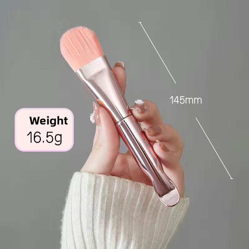 New Makeup Brush Single with Scoop Soft Bristle Mask Brush Beauty Tool Dual-Head Foundation Brush Mask Brush