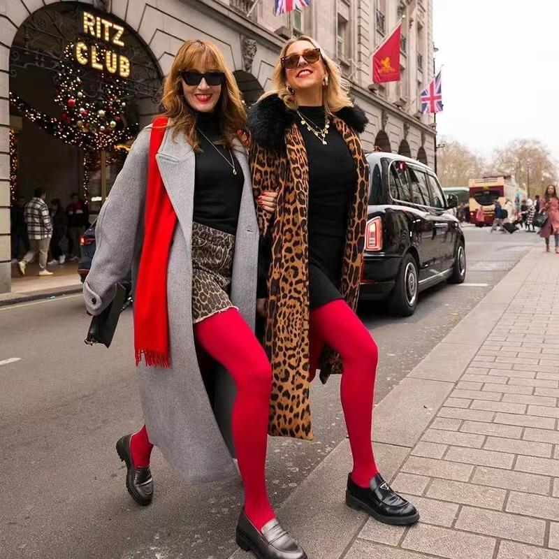 Damen Strumpfhosen Schlanke Strümpfe Strumpfhosen Super Elastische Große Größe Leggings Rot Damen Sexy Strumpfhosen Frühling Herbst Winter