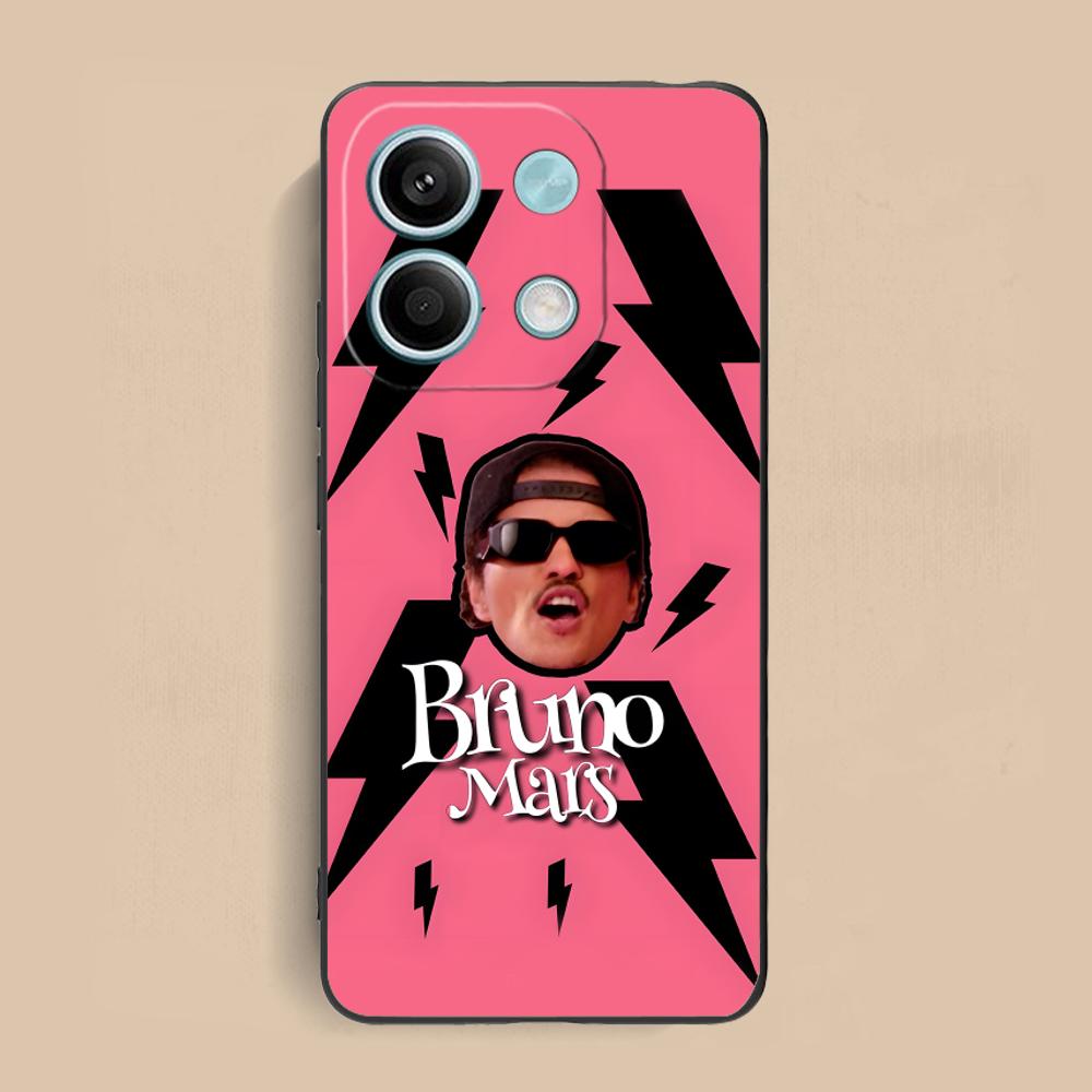 Bruno Mars Fashion Phone Case for Xiaomi Redmi Note 14 13 12 11 A5 3 2 1 Pro Plus 4G 5G Colour Printing Smartphone Pretty Cover