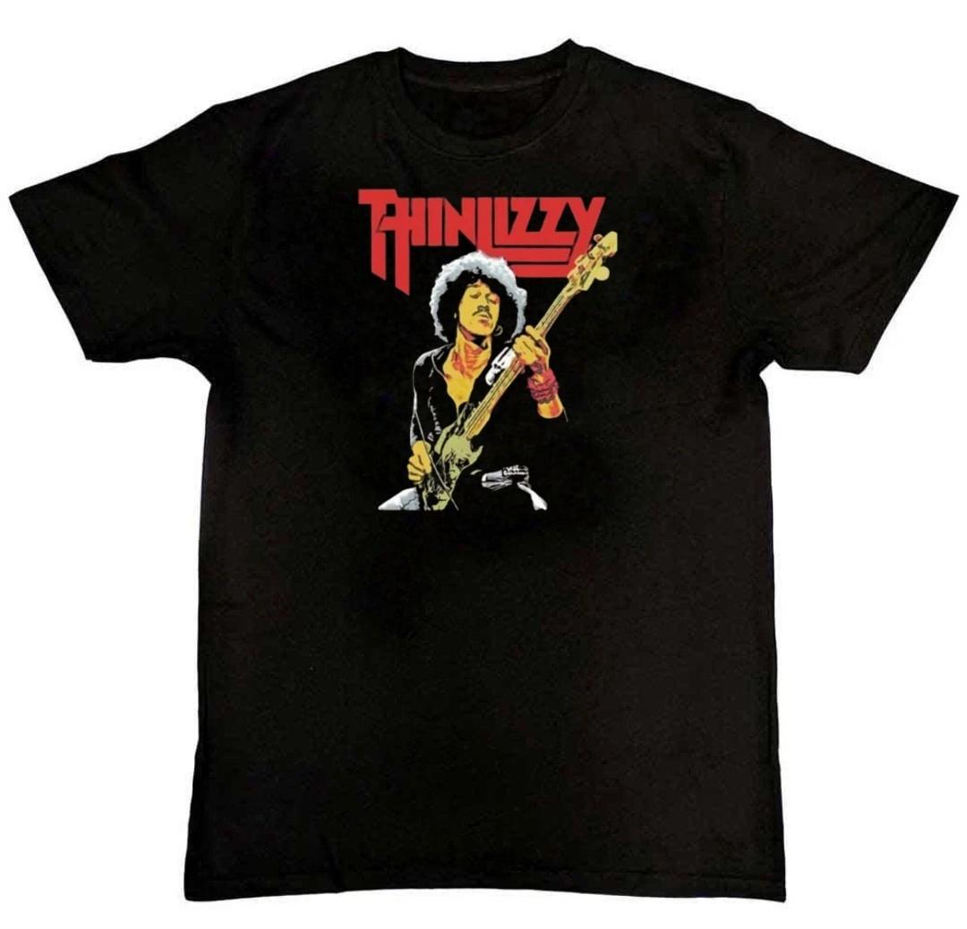Thin Lizzy PHIL LYNOTT Graphic Print Mens T-Shirt L