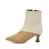 Fashion Sexy Strange Thin Heel Splicing Chelsea Ankle Boots Women Autumn Winter Shoes Woman Pointed Toe High-Heeled Fashion Short Bootie