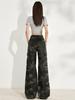 Women's American Style Spicy Camouflage Multi-Pocket Wide-Leg Jeans - Early Autumn 2025