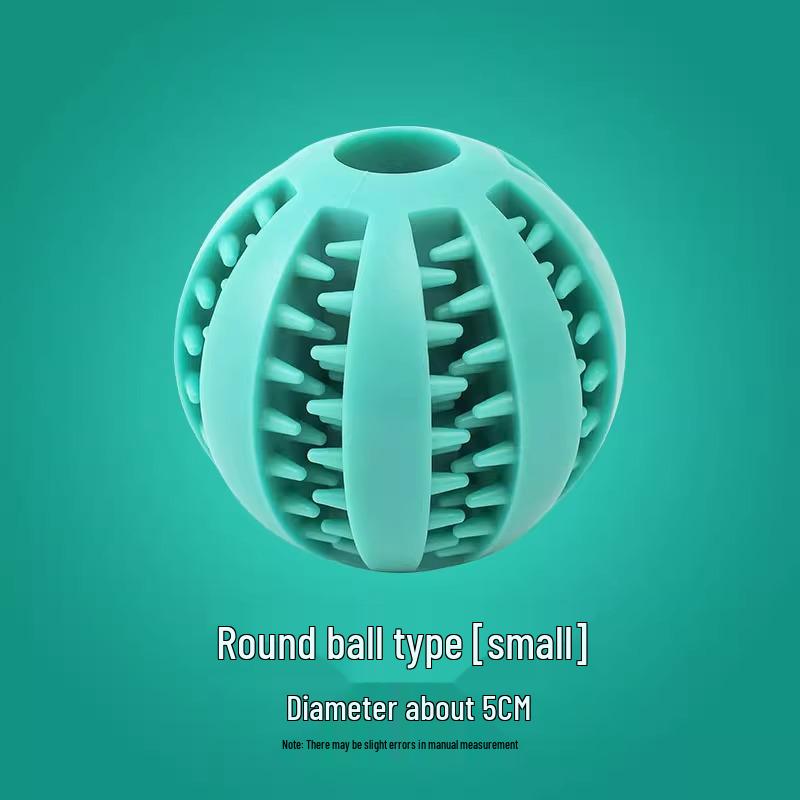 Pet Dog Toy: Bite-Resistant Rubber Molar Ball for Teeth Cleaning and Boredom Relief - Available In Small, Medium, Large with Sound Feature