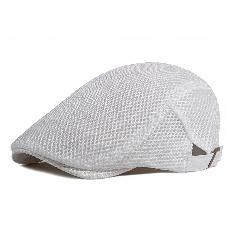 Vintage-Inspired Unisex Mesh Beret - Breathable & Adjustable - Sun-Protective Ivy Cap for Golf, Hunting & Driving - Stylish Summer Flat Hat