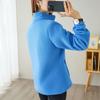 Autumn and Winter Polar Fleece Jacket Women's Casual Stand-up Collar Fleece Thickened Cardigan Sports Outdoor Warm Sweater