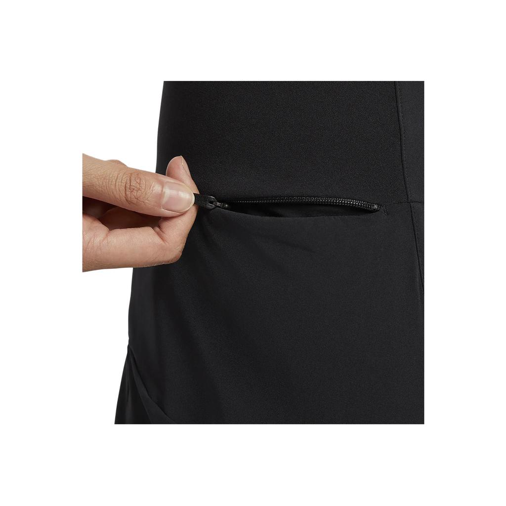 Nike Dri-FIT Breathable Quick-Dry High-Waisted Nine-Point Knitted Sports Pants Women Bottoms Black HQ1580-010