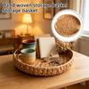 Handwoven Storage Basket Natural Material Round Organizer Tray Diameter 38cm Durable Lightweight Practical Storage Solution for Home Office
