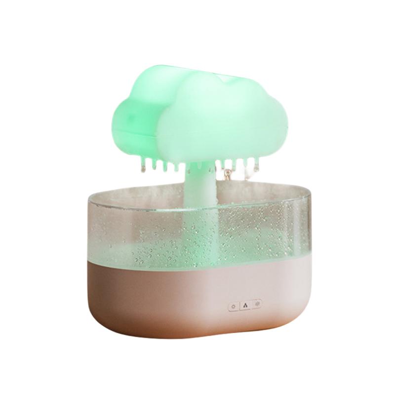 

Увлажнитель воздуха с грибным дождем, электрический диффузор аромата, Распределитель запахов дождевых облаков, расслабляющие капли воды, звуки, красочные ночные огни USB Cable белый