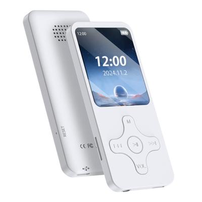 KOVCDVI MP3 Bluetooth Music Digital Audio Large Easy OTG FM Ideal for Language and Instruction Manual White Player, 64GB, 5.0, Player, Built-in