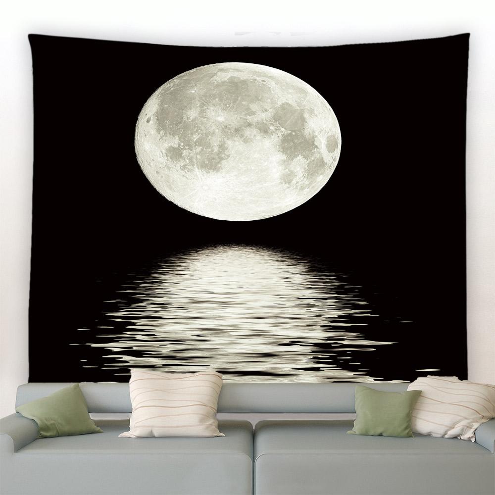 Refreshing Beach Tapestry Sunset Tapestry Night Sea Tapestry Hawaii Seaside Scene Wall Hanging Living Room Room Home Decoration