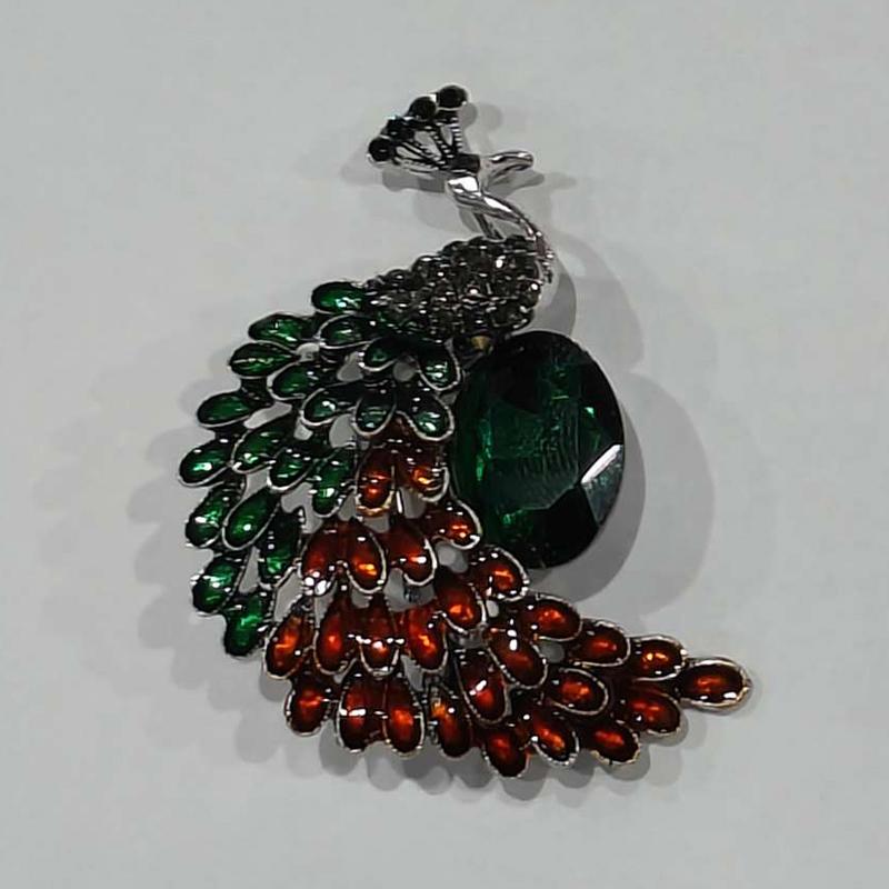 Broches de pavo real con diamantes de imitación, alfileres, joyas, banquetes, regalos de Navidad, accesorios