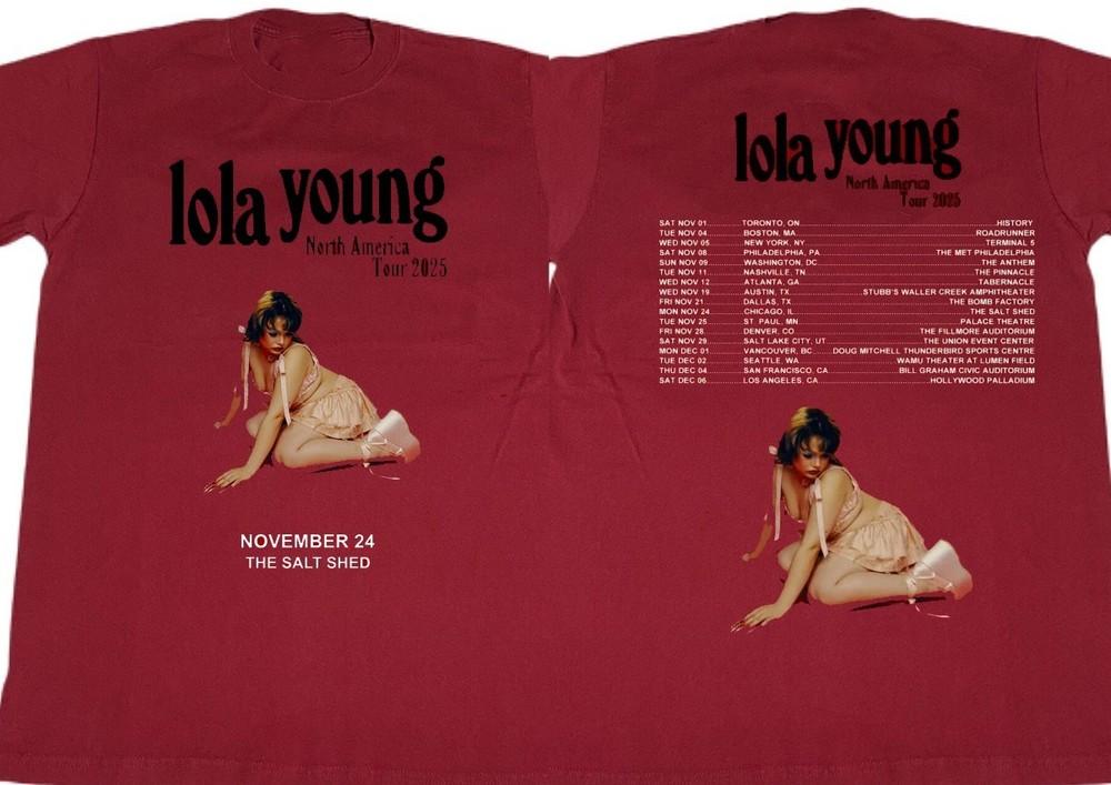 

Retro Lola Young Tour 25 Tour Unisex All Size Shirt 22D403 Unisex T-Shirt XXL