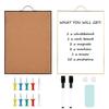 Mini Magnetisches A3 Größe Tragbarer Aluminiumrahmen Kleines Whiteboard mit Wandhalterung 40cm x 30cm Ideal für und Büros Wandmontiertes Whiteboard, - Pinnwand,