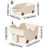 Plastic Sundries Storage Case Save Space Reusable Cabinet Storage Box with Wheels Large Capacity Seasoning Container Bathroom