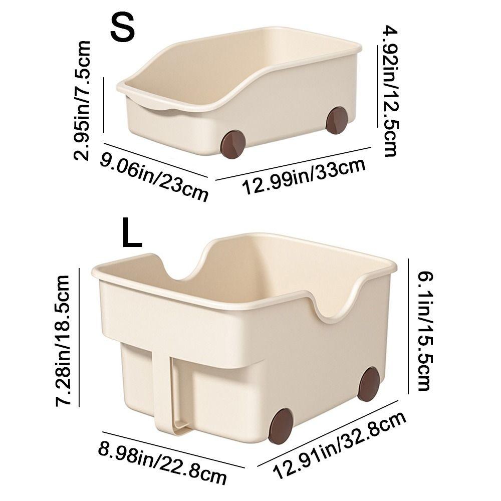 Large Capacity Sundries Storage Case Plastic Cabinet Storage Box Seasoning Container  Kitchen