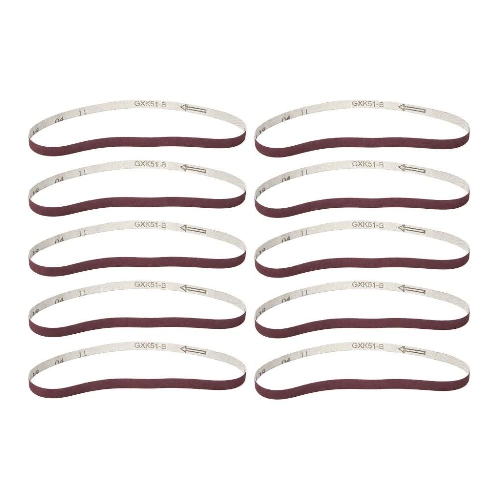 10pcs 3/8 X 21 Inch Sanding Belt 533 X 9mm Abrasive Band Strap Sandpaper Belt  For Belt Sander