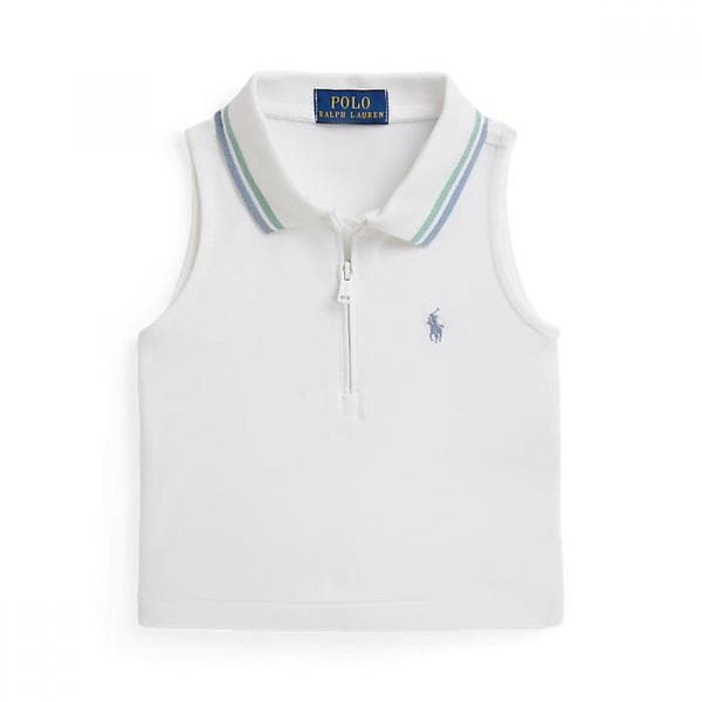 Polo Ralph Lauren Girls Stretch Mesh Half Zip Polo Shirt 2 6 Years Cwpoknir8020575100 2