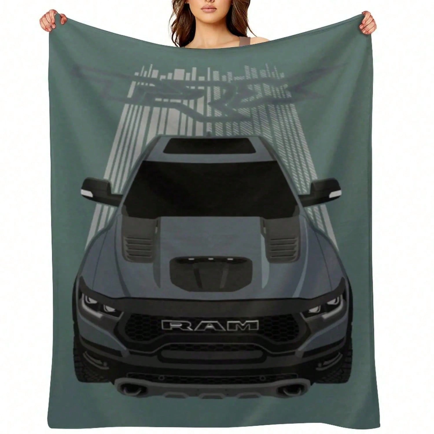Ram 1500 T-ShirtRam 1500 TRX - Anvil Grey Throw Blanket Sofa Decoratives Warm Blankets S разноцветный