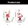 62KD Seasonal Gingerbreads Santa Couple Table Decors Resins Figures for Holiday Gift