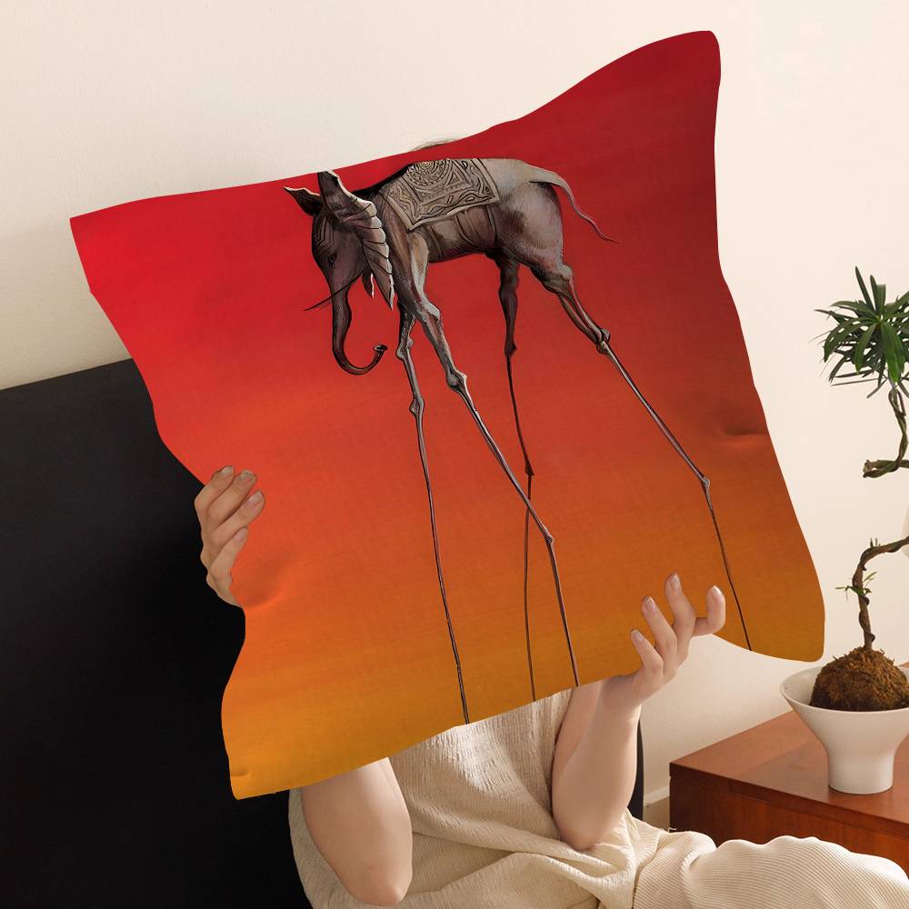 S-Salvador Dali Abstract Art Personalized Picture Text Home Decorative Pillows Household Gifts 45x45cm