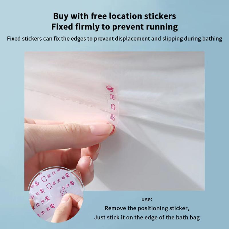 10Pcs Disposable Bathtub Cover Portable Bathtub Liner Oversized Salon Home Travel El Cleaning Anti Dirt Protective Film