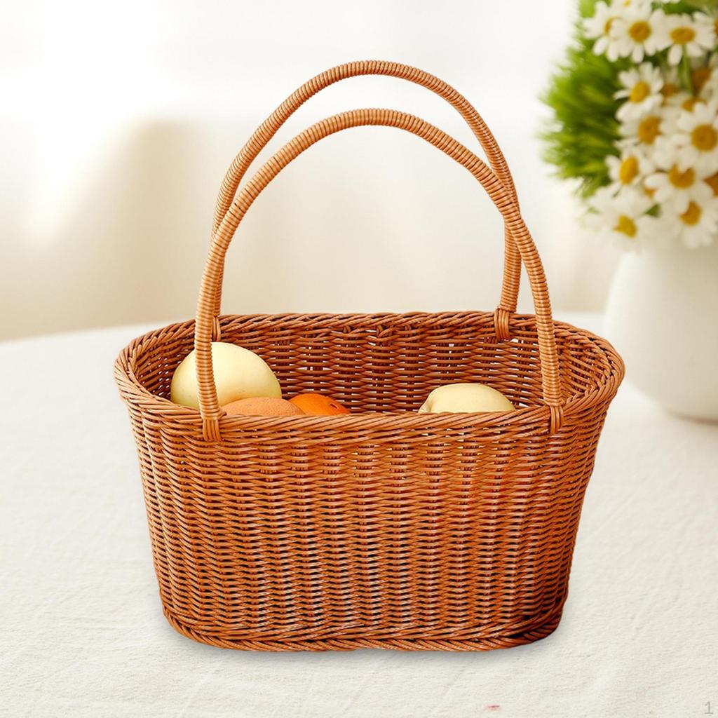 Basket with Handles for Shopping And Organizing Vegetables in Kitchen Garden