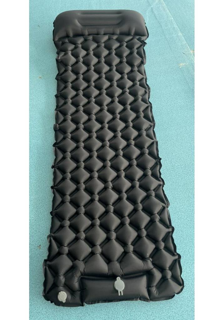 Inflatable TPU Camping Mat with Foot Pump - Portable & Foldable for Outdoor, Beach, or Picnic Use.