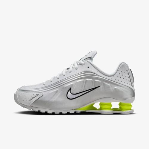 Nike Shox R4 White Metallic Silver Bolt Womans 5-12SIze AR3565-102 Expeditedship