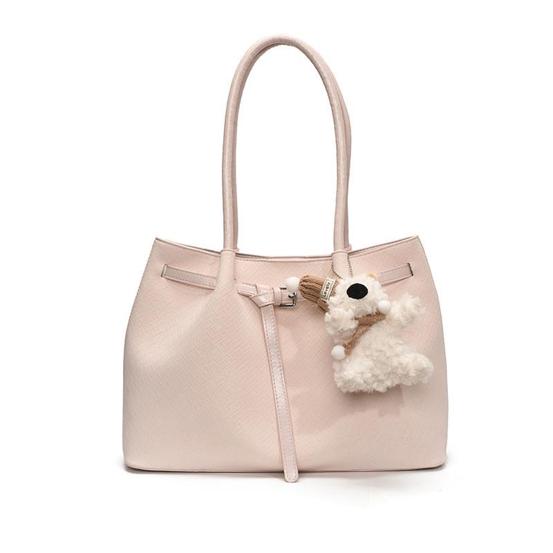 Minimalist Pu Shoulder Bag With Inner Zip Pocket For Work And Casual Outings