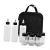 10 Spice Jars Storage Bag Camping Dispenser Oil Container Leakproof Mesh Compartment EVA Case