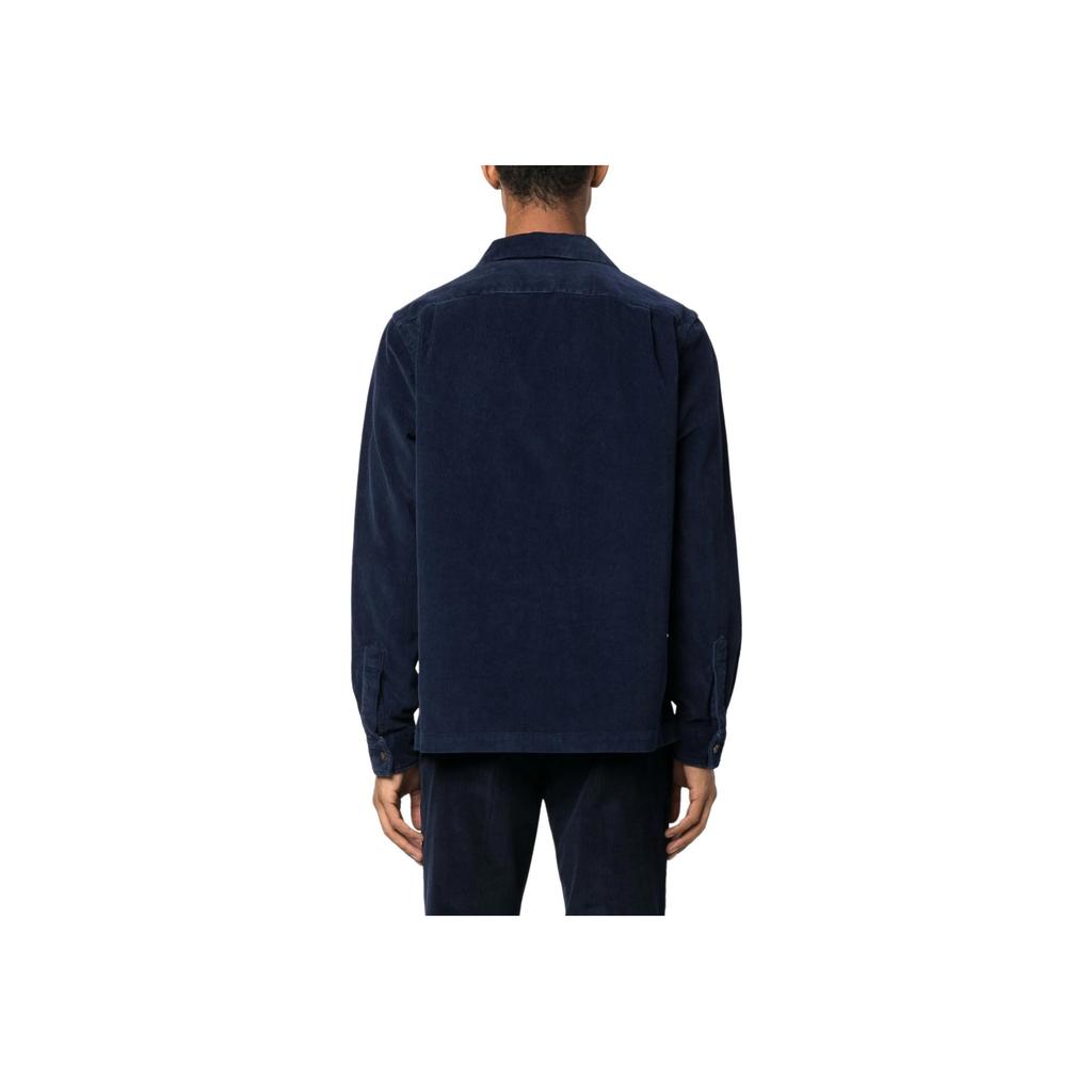 Polo Ralph Lauren Solid Color Single-Breasted Polo Collar Long Sleeve Shirt Men Shirts Navy-Blue 710876980-006