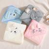 Cartoon Baby Bath Towels for Body Hooded Coral Fleece Kids Bathrobe Newborn Swaddle Wrap Baby Blankets for Girls Boys 80*80cm