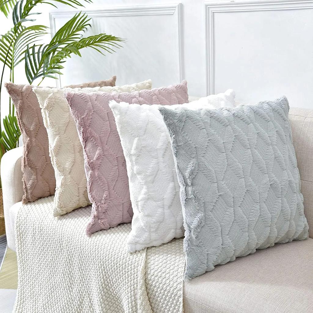 Soft Plush Pillow Cover Fluffy Cushion Cover Decorative Pillow Case Sofa Bedroom Living Room Home Decor 30*50|40*40|45x45|50*50