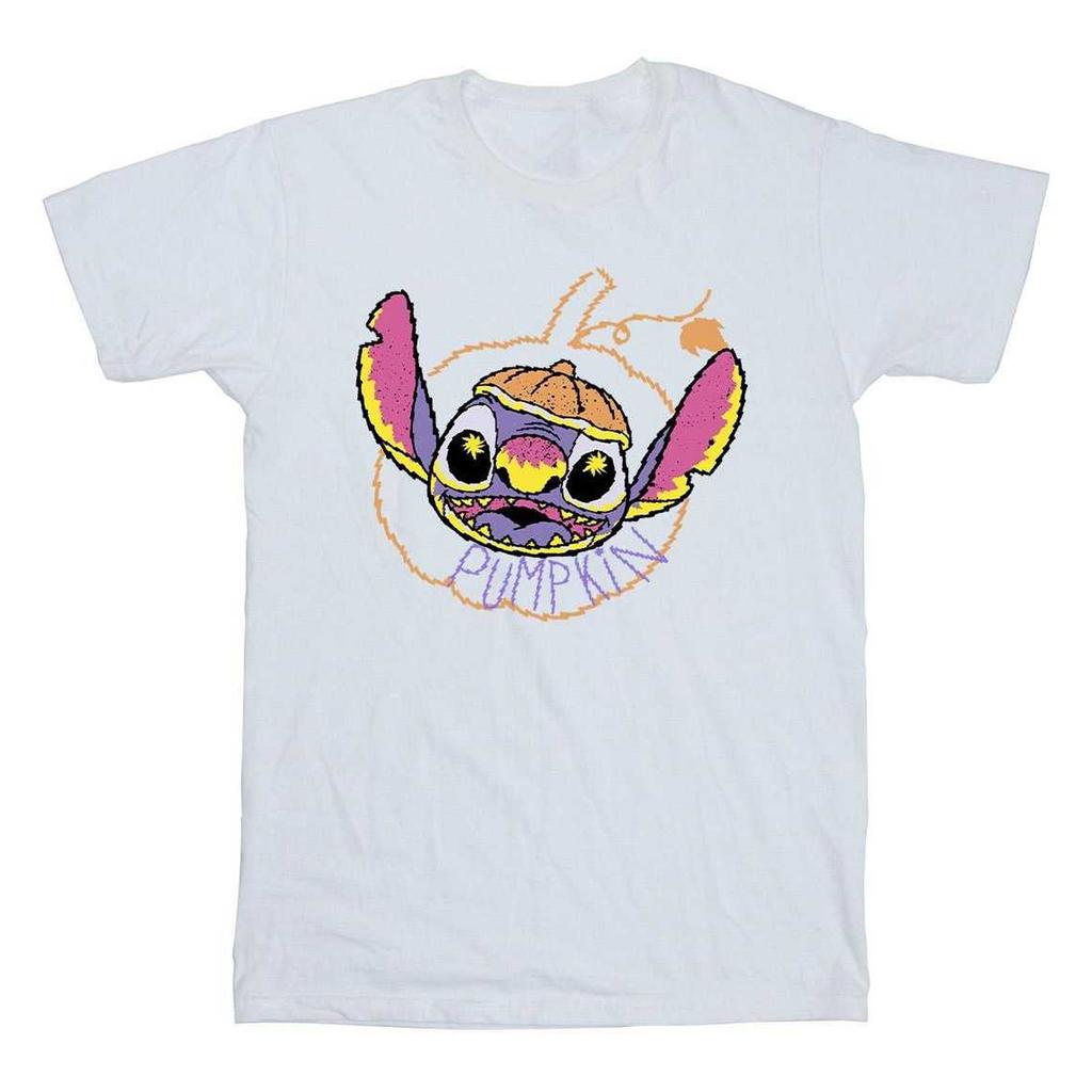 Lilo & Stitch Girls Pumpkin Head Cotton T-Shirt