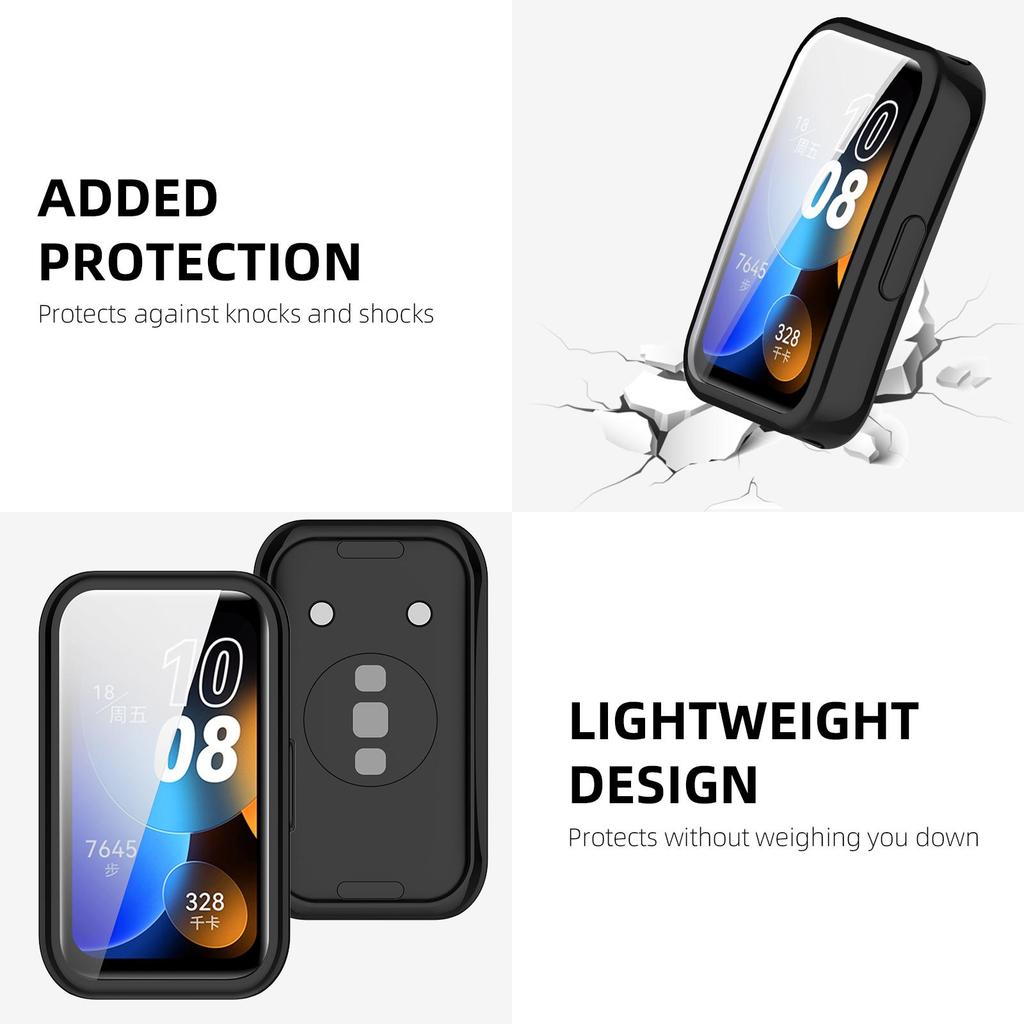 Watch Case for Huawei Band 10 9 8 Full Coverage Screen Protector TPU Soft Protective Bumper Huawei Band10/9/8 Cover Accessories