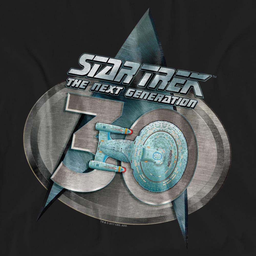 STAR TREK Unisex Adult The Next Generation 30 Logo T-Shirt