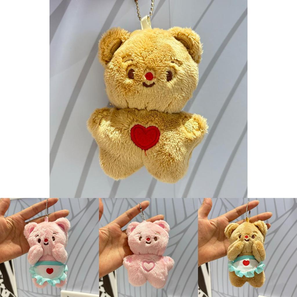 Charming Cartoon Butter Bear Plush Doll Keychain For Children With Cozy Fabric And Fun Design