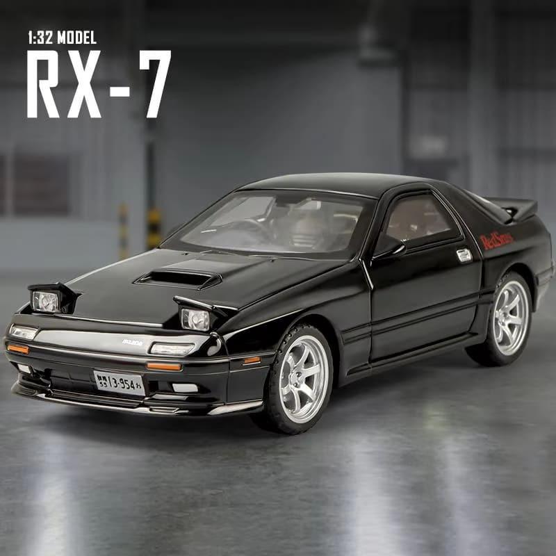1:32 Full Scale Mazda RX7 AE86 JDM Mazda MX5 Car Model Alloy Car Die-cast Toy Car Model Sound and Light Children's Toy Gift Ornaments Collection
